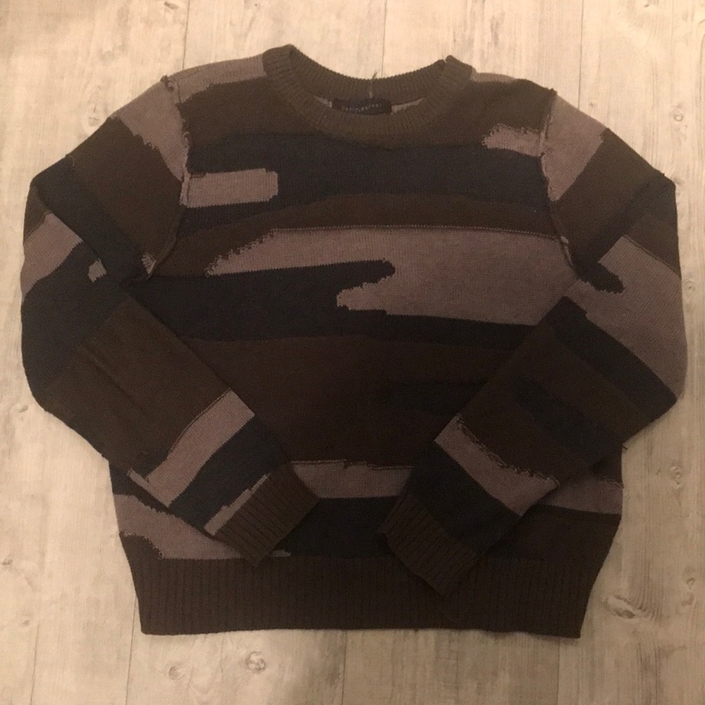 Dance & Marvel Lace Up Camouflage Sweater